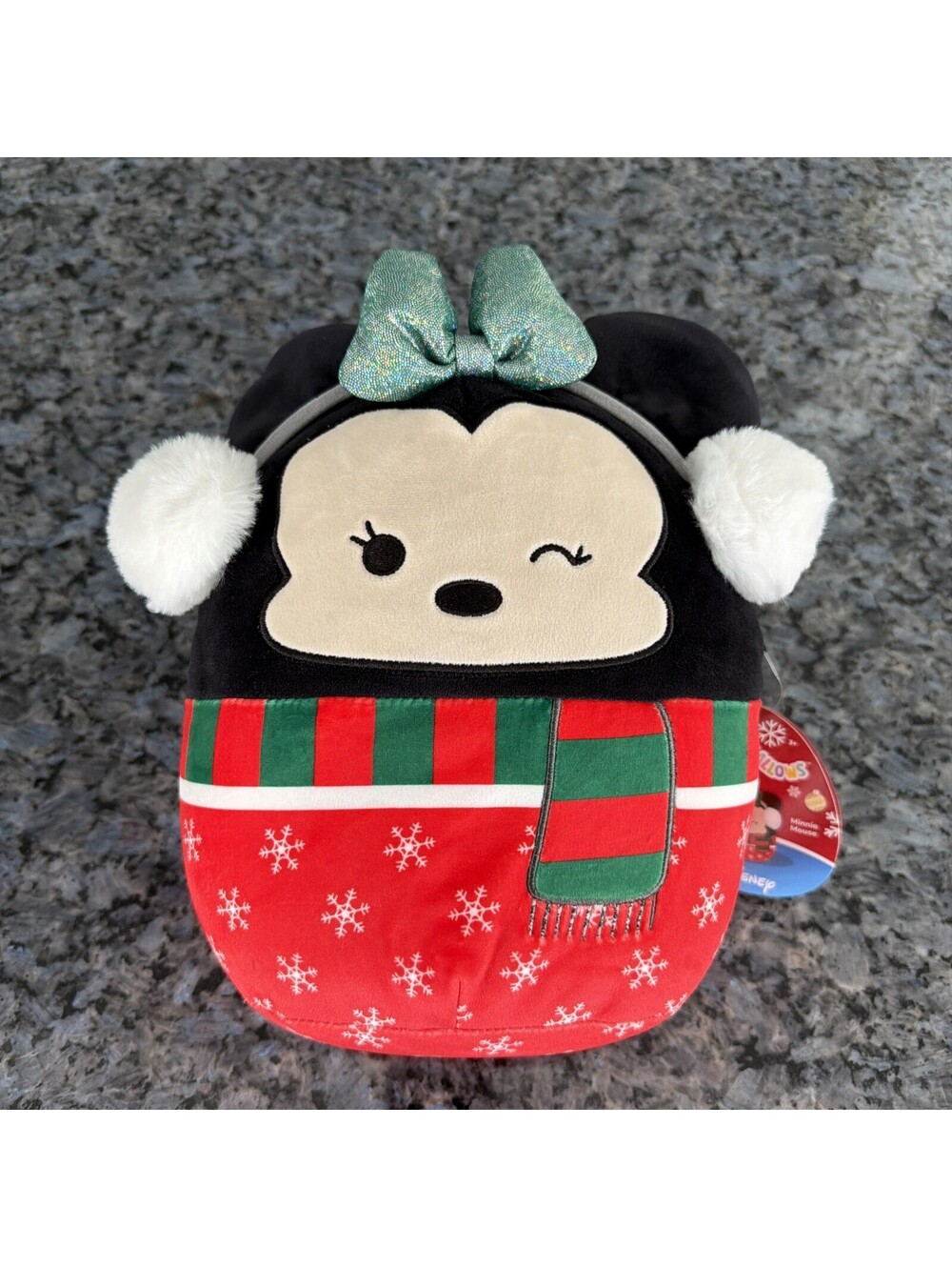 Squishmallow Disney Christmas Minnie Mouse with Scarf & Earmuff 8" NEW